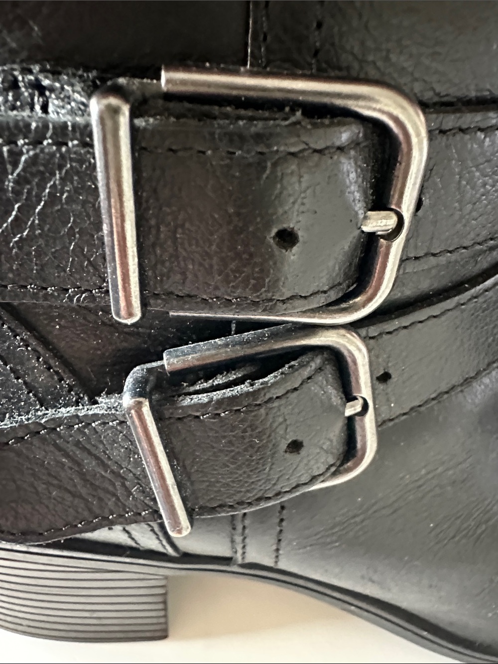 Clark’s Black Leather Ankle Boots with Buckle Straps - Picture 4 of 8